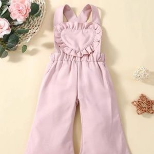⭐️4/$10 Heart Ruffle Jumpsuit NWOT